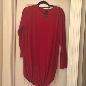 Long sleeve twist mini dress